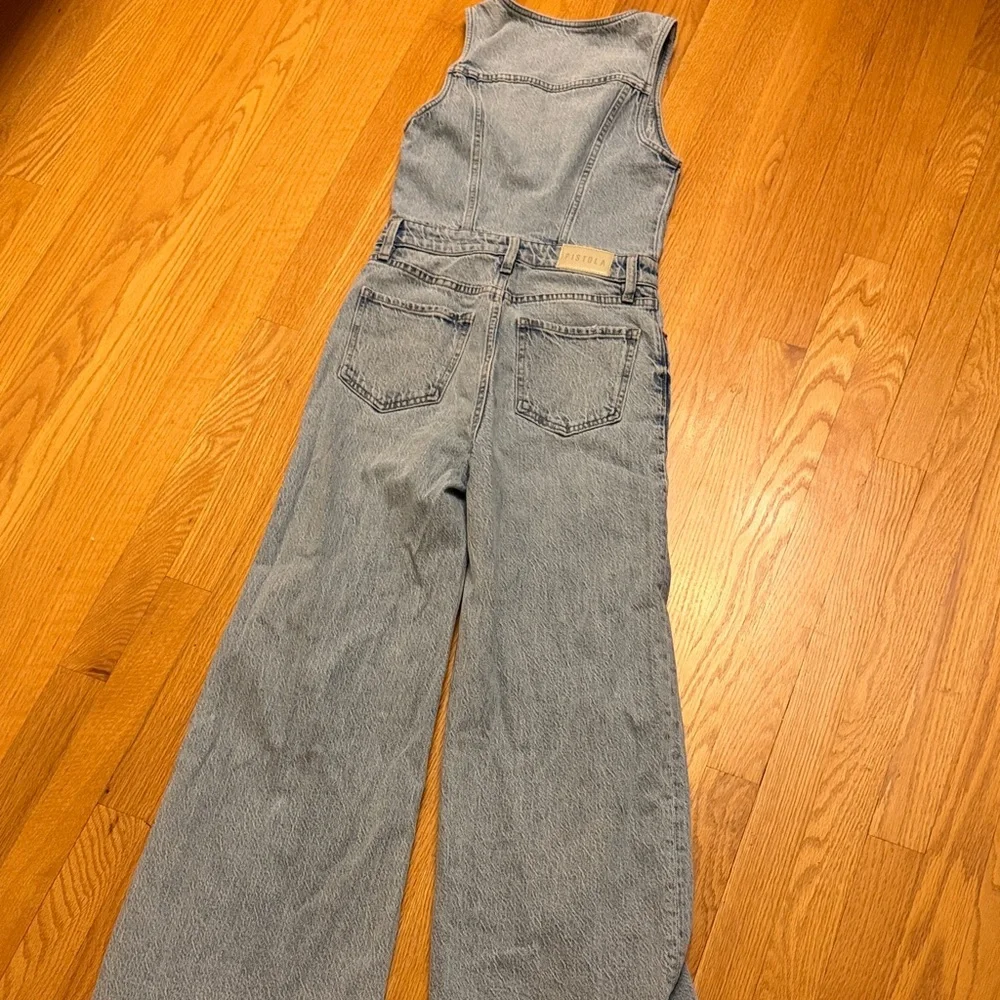 Pistola Women's Gray Denim Overalls - Picture 5 of 6